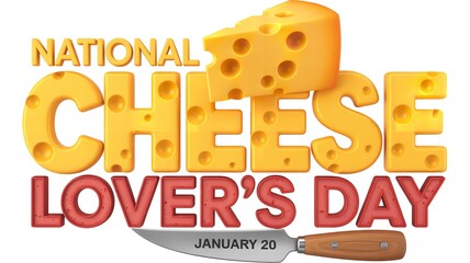 National cheese lover s day celebration with swiss cheese and knife
