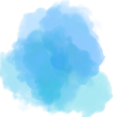 blue sky with clouds watercolor model 2