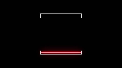 abstract Barcode scanner QR code Neon shine Icon animation isolated on black background. 4k video animation. - Powered by Adobe