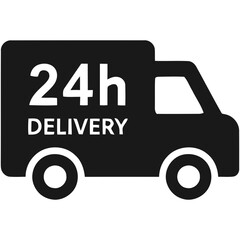 Fast Delivery truck icon Delivery Truck icon. Express delivery trucks icons. Fast shipping truck. Free delivery 24 hours. Logistic trucking sign. Vector illustration.