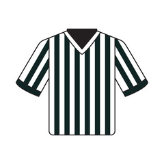 Referee Shirt Illustration with Black and White Stripes