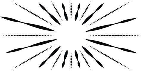 Obraz premium Abstract Sunburst and Radial Line Pattern Design Element. Geometric Starburst Frame for Decoration and Border.