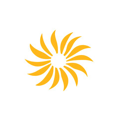 Obraz premium Vibrant Yellow Sunburst Icon on Transparent Background for Branding and Design