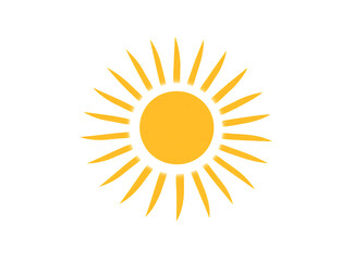 Fototapeta premium Vibrant Yellow Sun Icon with Transparent Background for Web Design