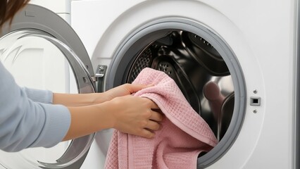 Washing Machine in a Bright Laundry Room