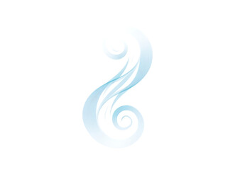 Obraz premium Abstract Blue Swirl on Transparent Background for Professional Design Elements