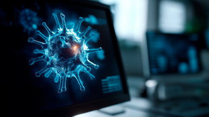 Digital wall virus data breach visualization system failure display hacker server cyber attack network security compromise malicious intrusion concept defocused digital