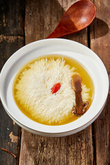 Premium Broth with Chrysanthemum Tofu and Wild Mushrooms