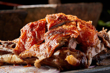 Mongolian roasted lamb leg