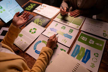 Analyzing esg report data for business sustainability strategy