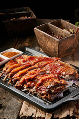 Mongolian-style charcoal-grilled lamb chops