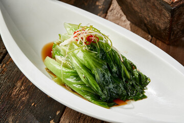 Bok choy with sauce