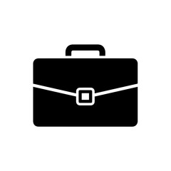 Modern Briefcase Icon: A minimalist image of a sleek, black briefcase, symbolizing professionalism, business, and essential documents.