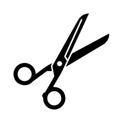 Precision Shear: A bold, stylized depiction of scissors with open blades, capturing the essence of cutting and precision. 