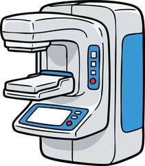 Medical Mammogram Machine Illustration