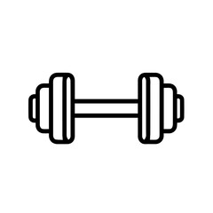 Strong Symbol: A simple, black and white illustration of a weight, embodying strength, health, and fitness.