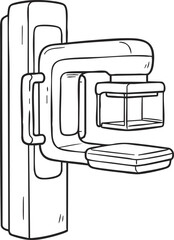 Medical Mammogram Machine Illustration