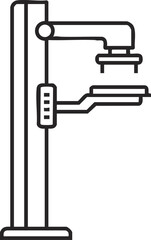 Medical Mammogram Machine Illustration