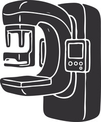 Medical Mammogram Machine Illustration