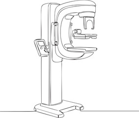 Medical Mammogram Machine Illustration