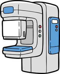 Medical Mammogram Machine Illustration