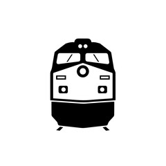 Train Icon: A stark monochrome image of a train, capturing the essence of transportation and engineering with a modern, minimalist design.