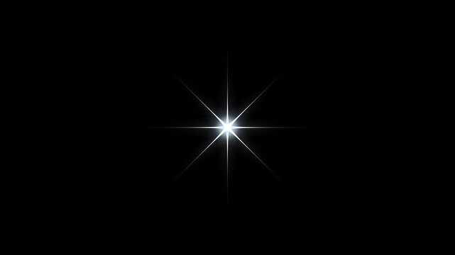 Sparkling stars animation, twinkle light stars sparkling, star twinkling for festive holiday event. night sky, glow twinkle movement timeline with energy explosion video on black background, 4k video