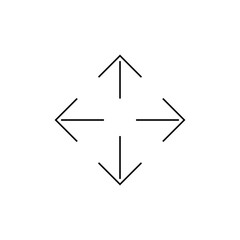 Four Directional Arrows Pointing Up, Down, Left, Right