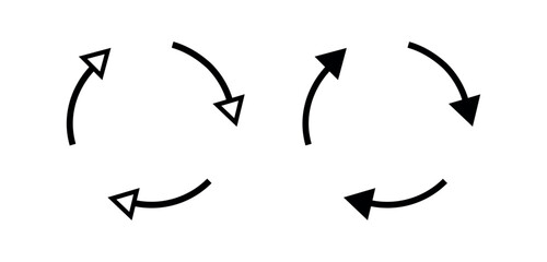arrow circle icon. round arrow for refresh, reload, transfer, flip, loop, swap, recycling, exchange, rotation, spin concept. png and vector illustration on transparent background
