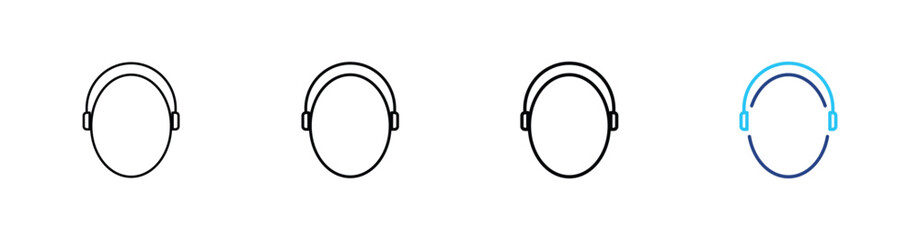 Arbeitsschutz icon set outline mutistyle vector illustration concept