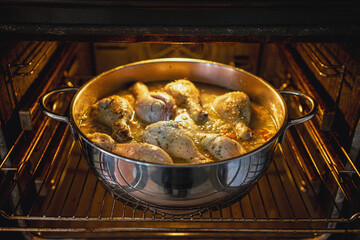 Cooking chicken and rice in the oven