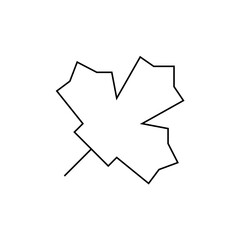 Star-Shaped Outline, Minimalist Design, Black and White Vector Art