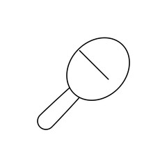 Magnifying Glass Icon, Simple Black and White Line Art