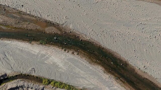 Vista a&eacute;rea con drone de Tilcara en la provincia de Jujuy, Argentina