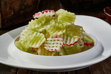 Cold Mixed Asparagus and Cherry Radish