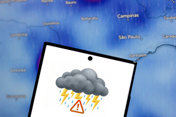 weather warning near S&atilde;o Paulo