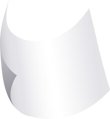 Fototapeta premium White blank paper sheet with curled corner