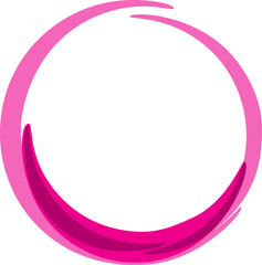 Pink abstract circle creating dynamic frame element