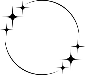 Sparkling stars forming a cleaning shine symbol