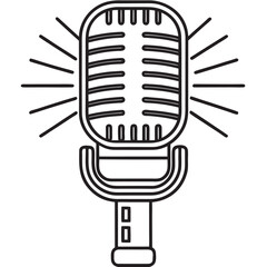 Microphone Vector Icon Illustration