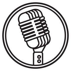 Microphone Vector Icon Illustration