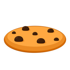 Cookie logo design. Cookie vector on PNG. Cookie chocolate chip.