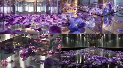 Purple orchid flower displayed in a glass vase