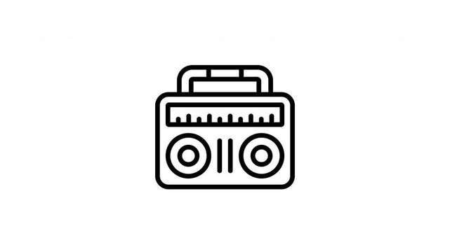 radio animation icon