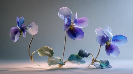 Purple orchid flower displayed in a glass vase