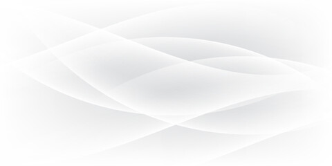 Obraz premium Curtain white wave soft shadow and blurred. frabic shapes curve designs. abstract backround on isolated. Vector Modern