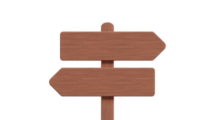 Choose your path with this rustic wooden sign, perfect for wayfinding in your creative projects, or point the way with this directional template