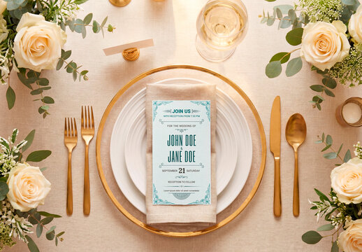 Wedding Invitation Mockup