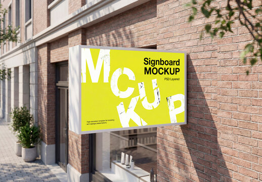 Outdoor Signboard Mockup