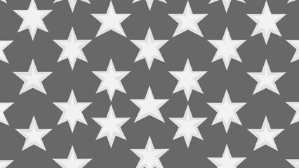 A simple and modern seamless geometric pattern featuring a repeating grid of six-pointed white stars on a solid dark gray background.